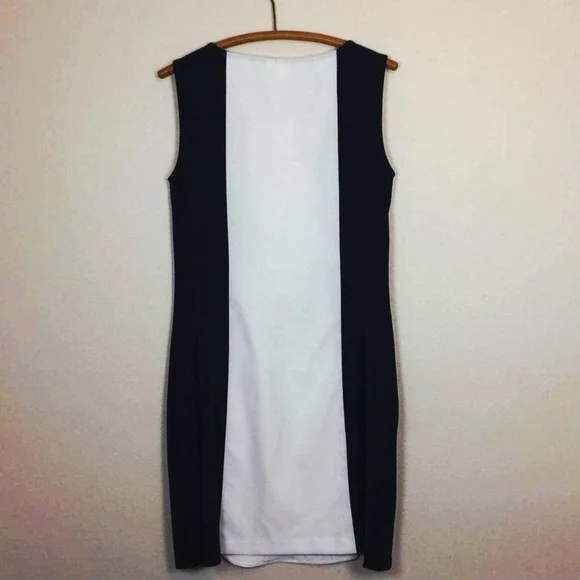 Emma & Michele 6 Vintage White & Blue Sleeveless Midi Dress SHOWSTOPPER GREAT UC - Picture 17 of 17